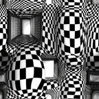 Three Dimensional Optical Illusion Arts Pattern 10 Minky Fabric