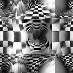 Three Dimensional Optical Illusion Arts Pattern 11 Minky Fabric