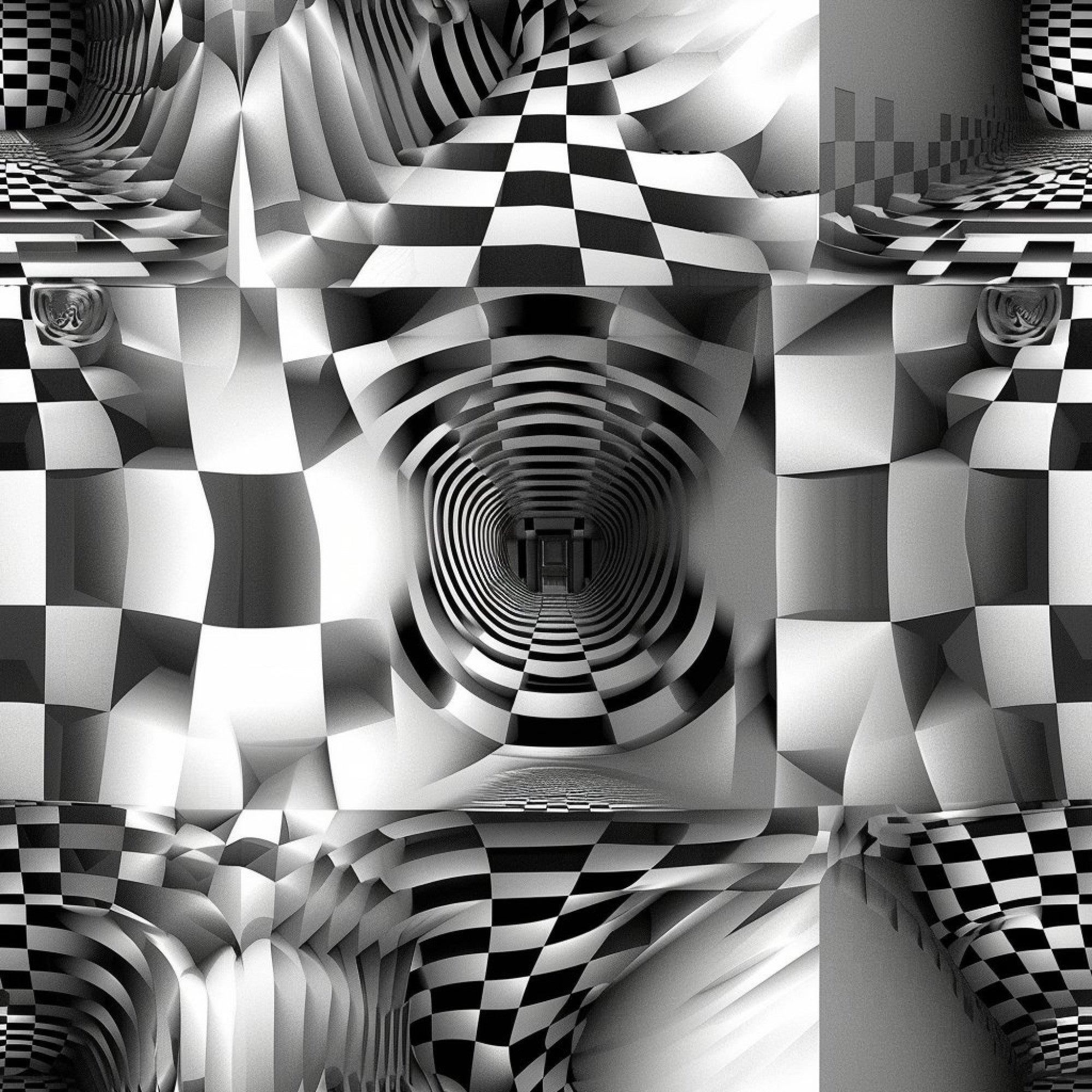 Three Dimensional Optical Illusion Arts Pattern 11 Minky Fabric
