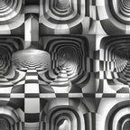 Three Dimensional Optical Illusion Arts Pattern 3 Minky Fabric
