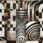 Three Dimensional Optical Illusion Arts Pattern 5 Minky Fabric