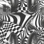 Three Dimensional Optical Illusion Arts Pattern 6 Minky Fabric