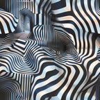 Three Dimensional Optical Illusion Arts Pattern 7 Minky Fabric