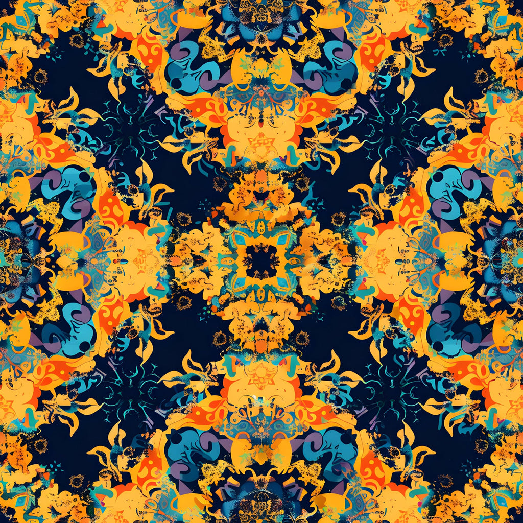 Marigold Mosaic Pattern 11 Minky Fabric