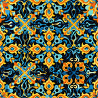 Marigold Mosaic Pattern 12 Minky Fabric