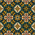 Marigold Mosaic Pattern 15 Minky Fabric