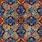 Marigold Mosaic Pattern 2 Minky Fabric