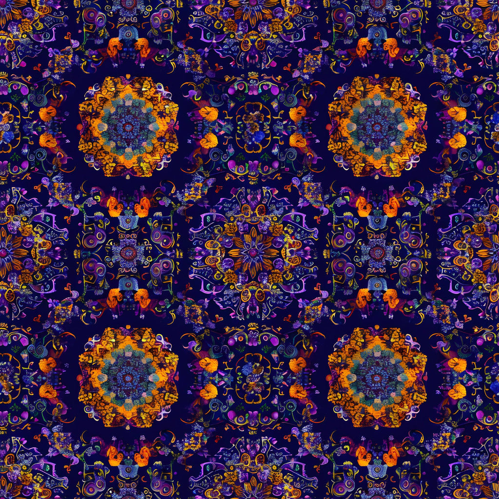 Marigold Mosaic Pattern 3 Minky Fabric