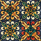 Marigold Mosaic Pattern 4 Minky Fabric