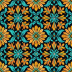 Marigold Mosaic Pattern 5 Minky Fabric