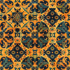 Marigold Mosaic Pattern 6 Minky Fabric