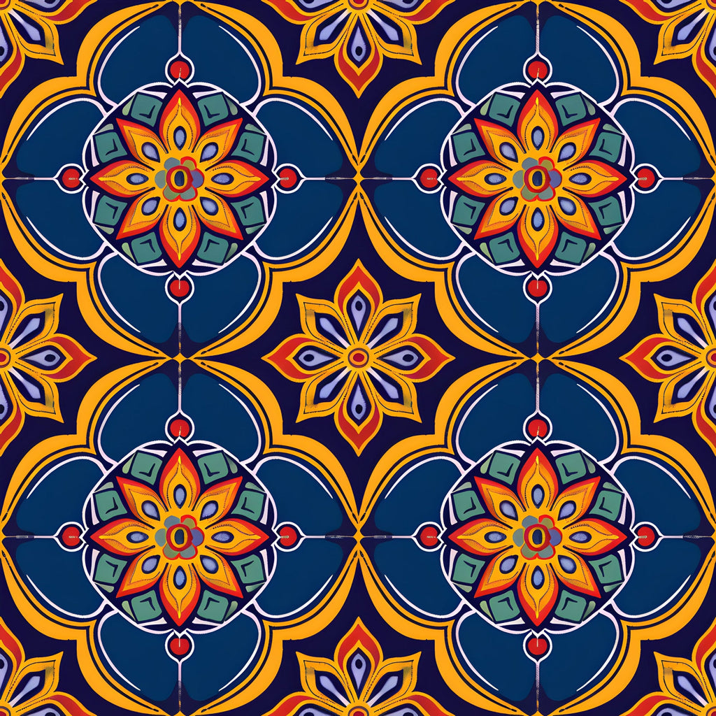 Marigold Mosaic Pattern 8 Minky Fabric