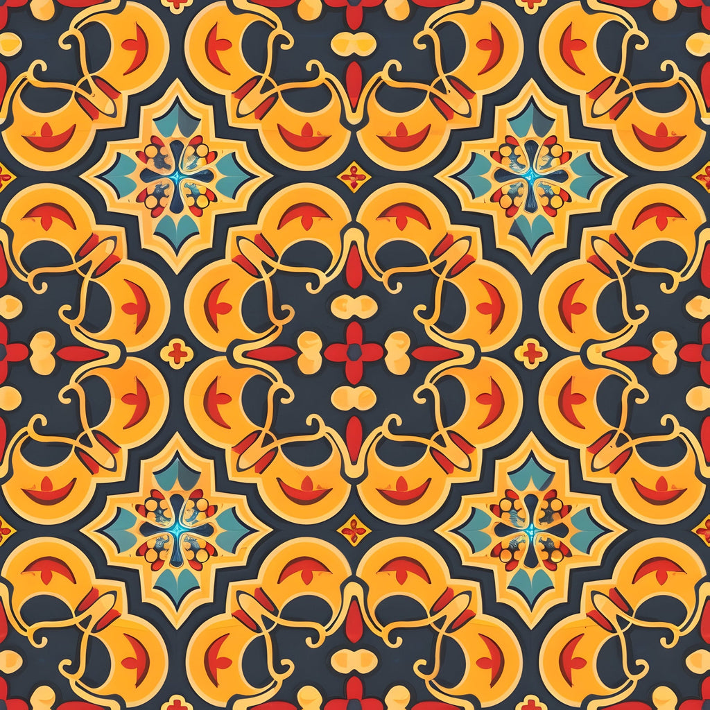 Marigold Mosaic Pattern 9 Minky Fabric