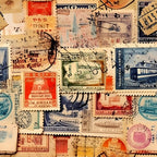 Postmarked Journeys Pattern 4 Minky Fabric