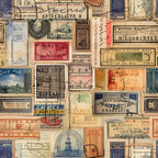 Postmarked Journeys Pattern 5 Minky Fabric