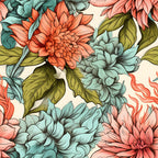 Sketchbook Garden Pattern 12 Minky Fabric