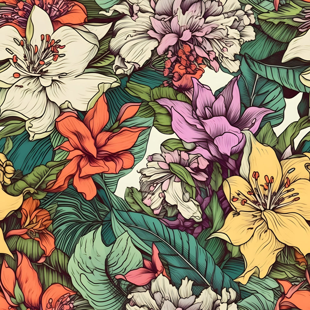Sketchbook Garden Pattern 14 Minky Fabric