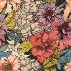 Sketchbook Garden Pattern 20 Minky Fabric