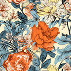 Sketchbook Garden Pattern 3 Minky Fabric