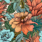 Sketchbook Garden Pattern 7 Minky Fabric