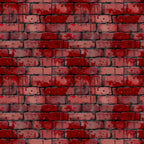 Pattern of red brick wall with dripping paint and dark stains.