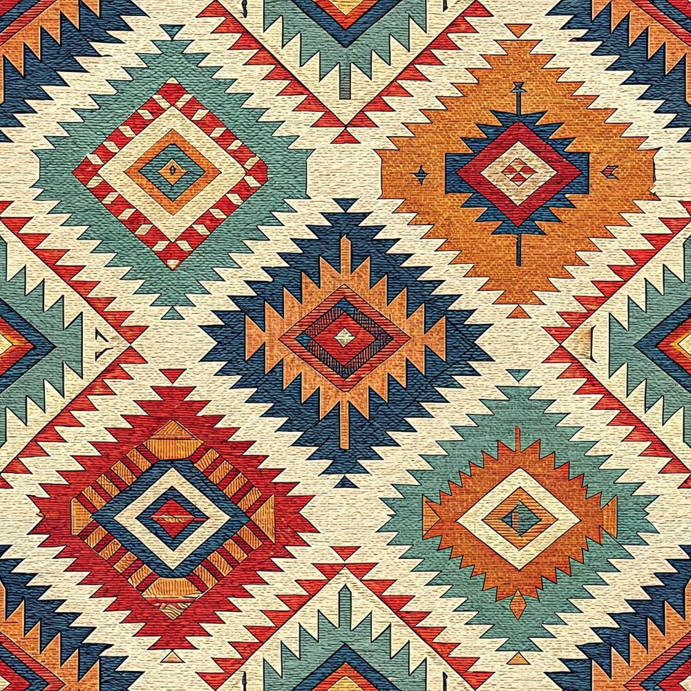 turkish kilim, geometric patterns, diamond motifs, star designs, tribal patterns, southwestern style, navy blue, rust orange, sage green, cream white, burgundy red, zigzag borders, concentric diamonds, ethnic textiles,, fabric panel, native american inspired, angular shapes, repetitive motifs, folk art
