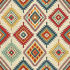 turkish kilim, geometric patterns, diamond motifs, southwestern style, native american inspired, tribal designs, red, orange, teal, cream, beige, gold, burgundy, sage green, zigzag borders, star patterns,, fabric panel, bohemian, ethnic textiles, woven appearance, desert colors, rustic style, folk art, medallion designs