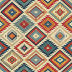turkish kilim, geometric patterns, diamond motifs, southwestern style, tribal designs, red, navy blue, orange, cream, beige, teal,, fabric panel, repeating pattern, ethnic motifs, star patterns, zigzag borders, folk art, textile design, crafting fabric