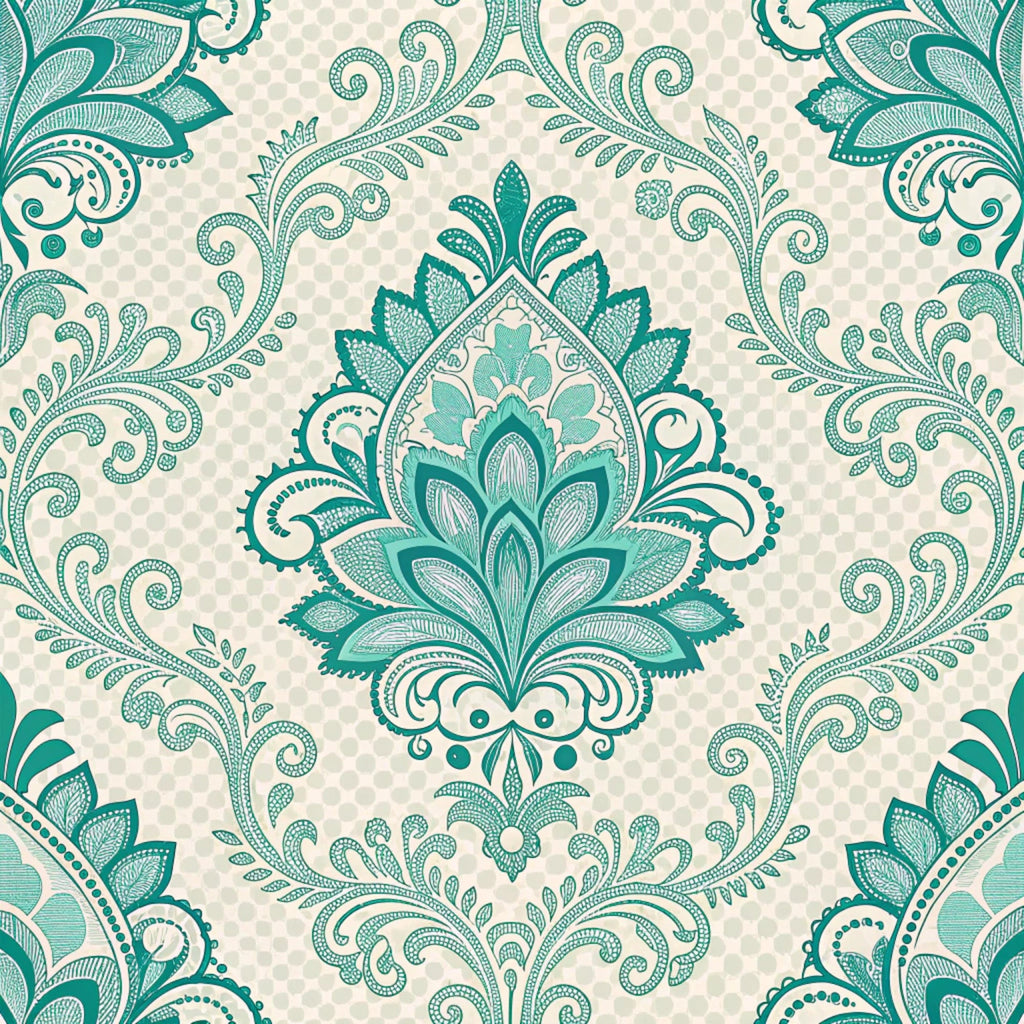 Teal Reverie Pattern 17 Minky Fabric