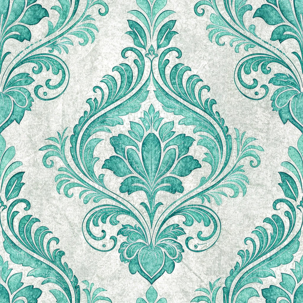 Teal Reverie Pattern 2 Minky Fabric