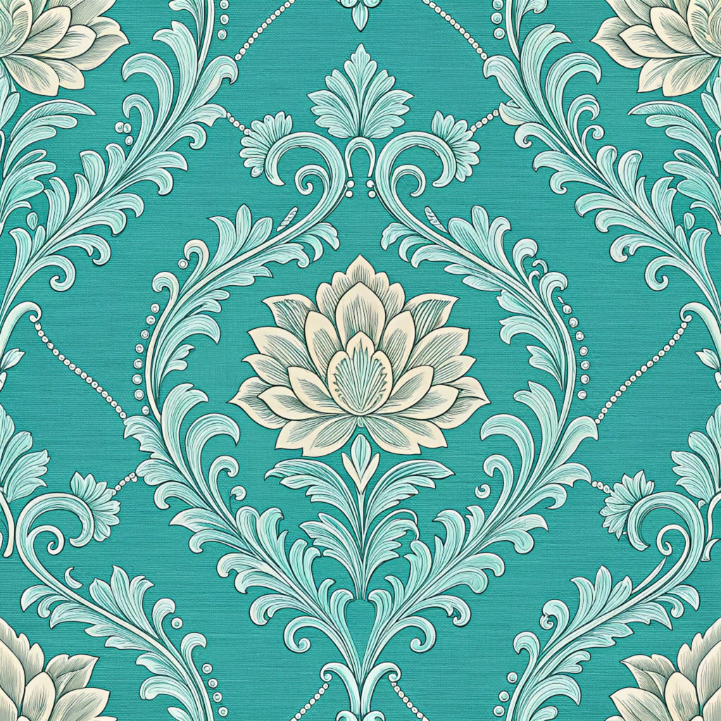 Teal Reverie Pattern 22 Minky Fabric