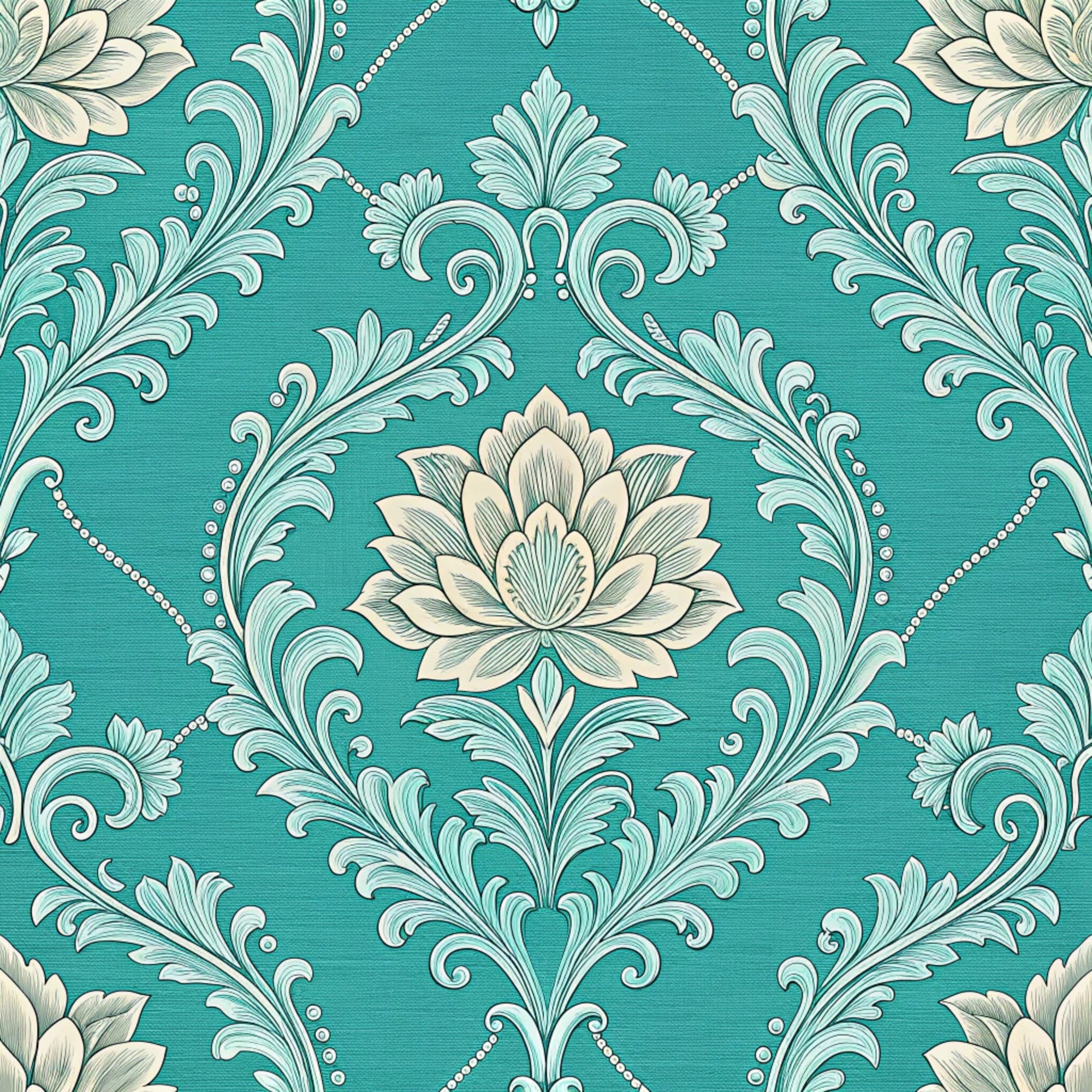 Teal Reverie Pattern 22 Minky Fabric