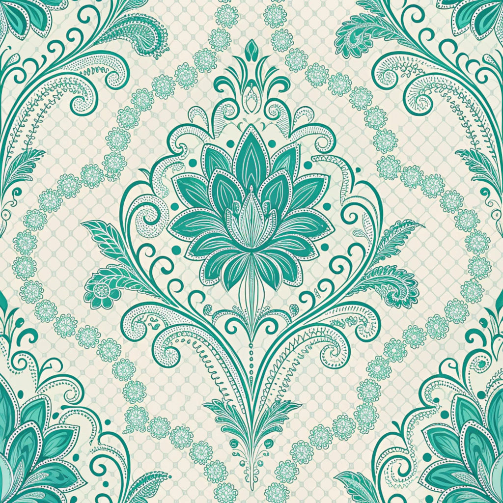 Teal Reverie Pattern 4 Minky Fabric
