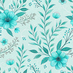 Teal Reverie Pattern 6 Minky Fabric