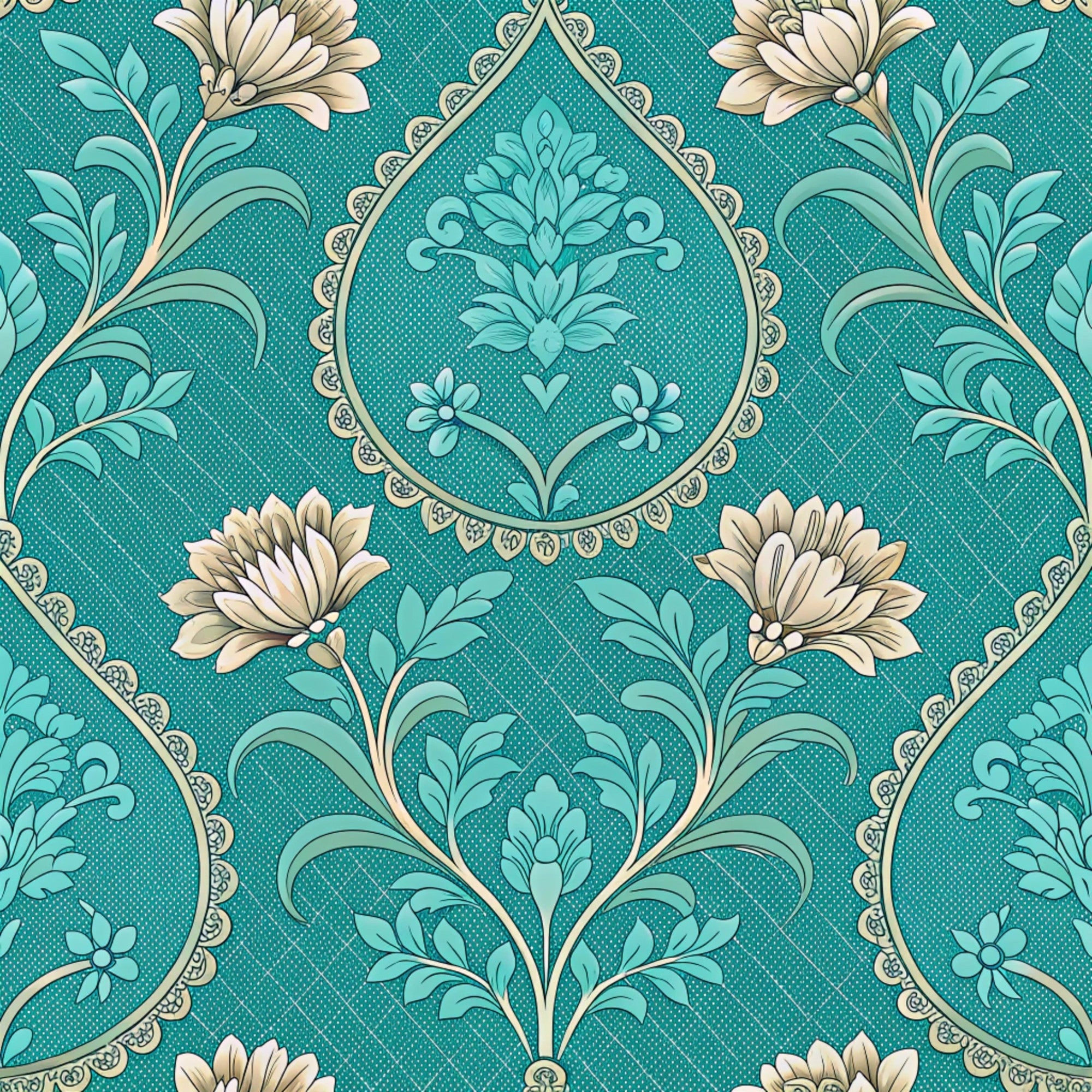 Teal Reverie Pattern 9 Minky Fabric