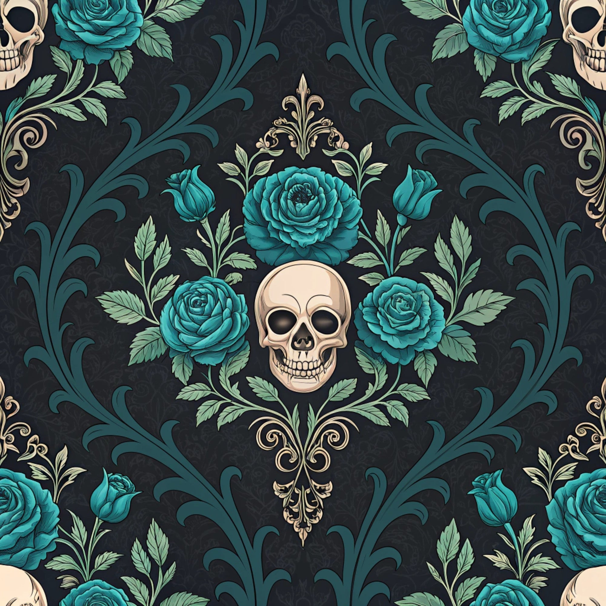 Twilight Rose Rookery Pattern 1 Minky Fabric