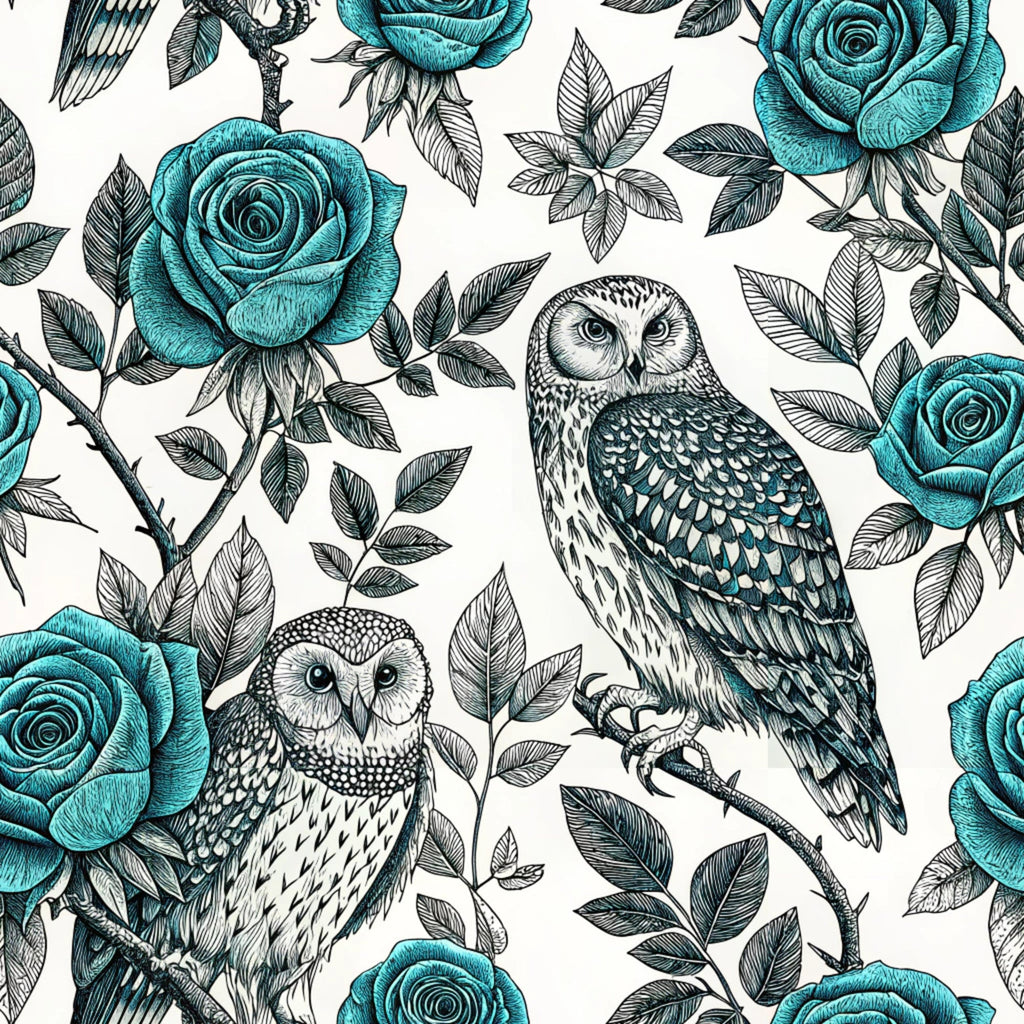 Twilight Rose Rookery Pattern 28 Minky Fabric