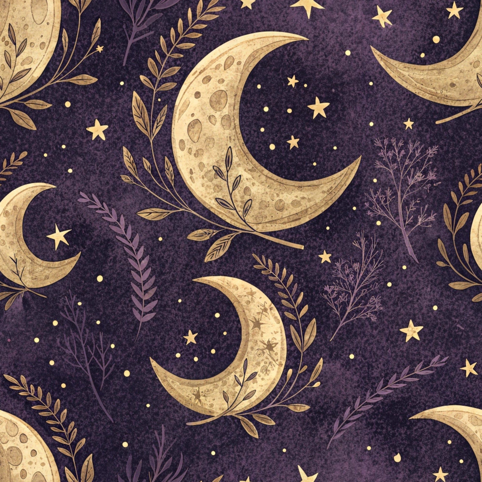 Moonlit Raven Pattern 25 Minky Fabric