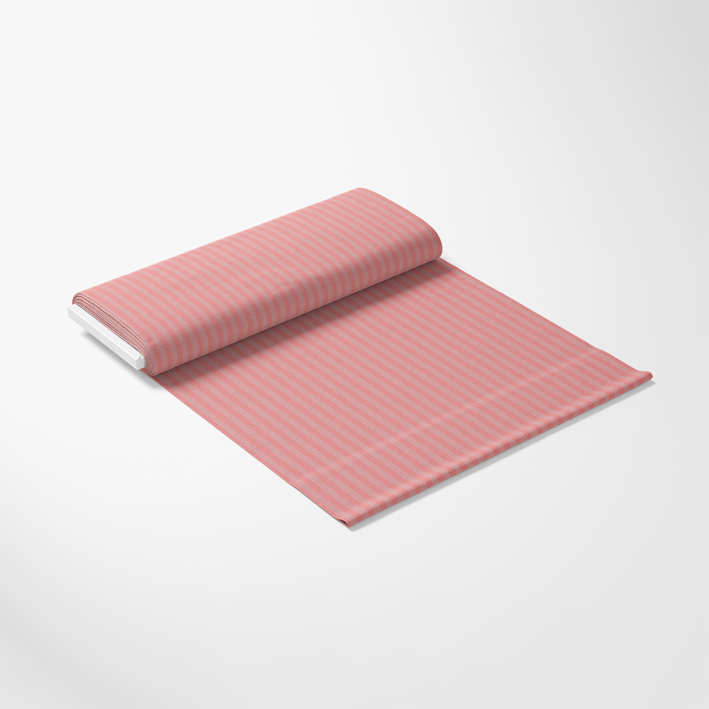 Two Tone Peach Puff Stripes Quilting Cotton Fabric