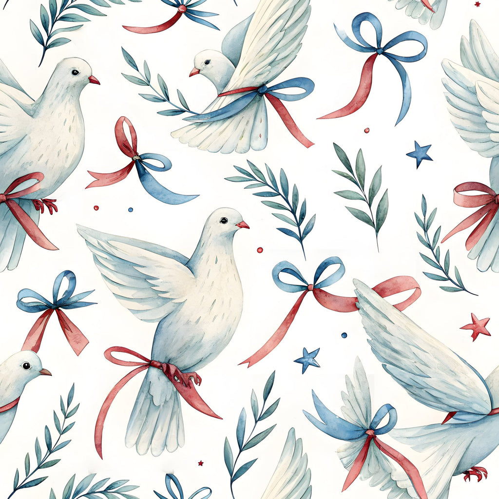 USA Patriotic Wildlife Pattern 10 Minky Fabric