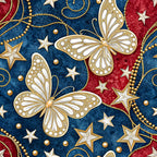 USA Patriotic Wildlife Pattern 6 Minky Fabric