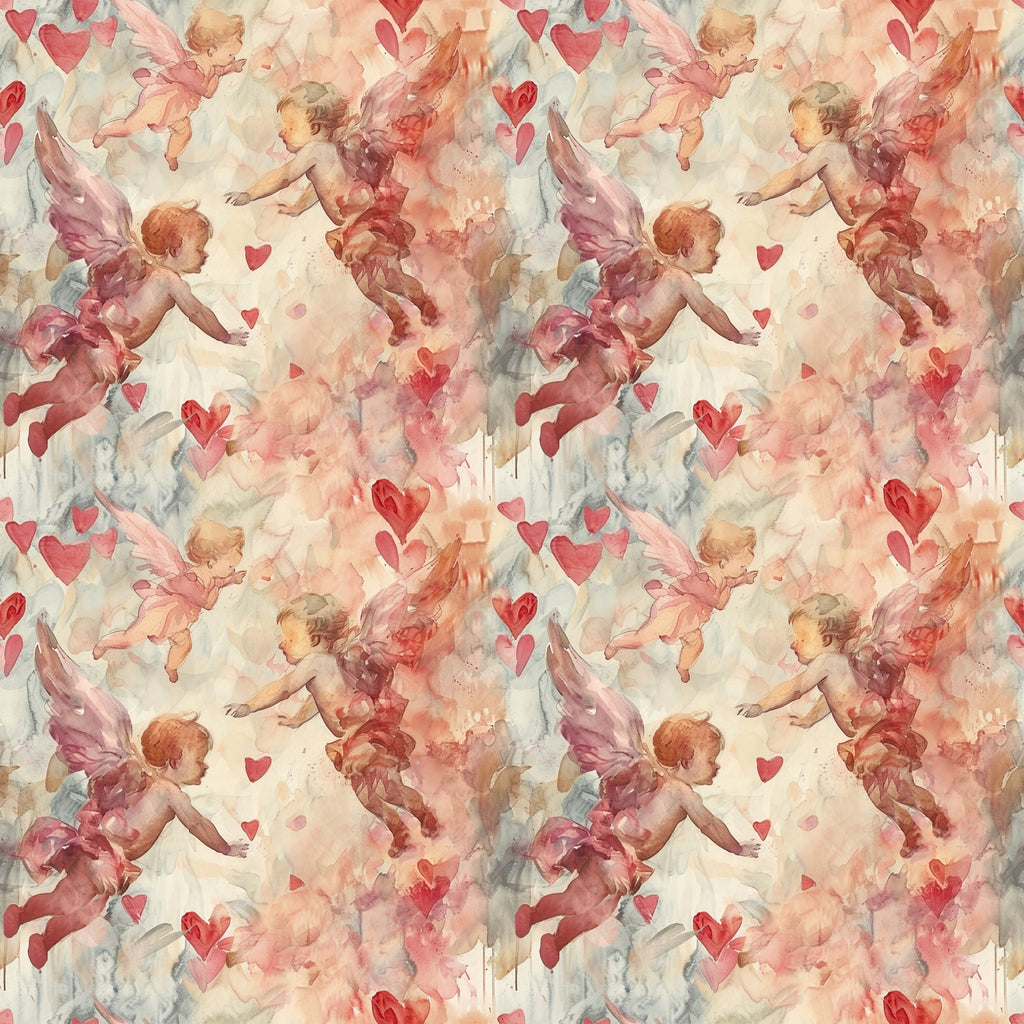 Cherub Hearts Pattern 10 Minky Fabric
