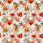 Cherub Hearts Pattern 12 Minky Fabric