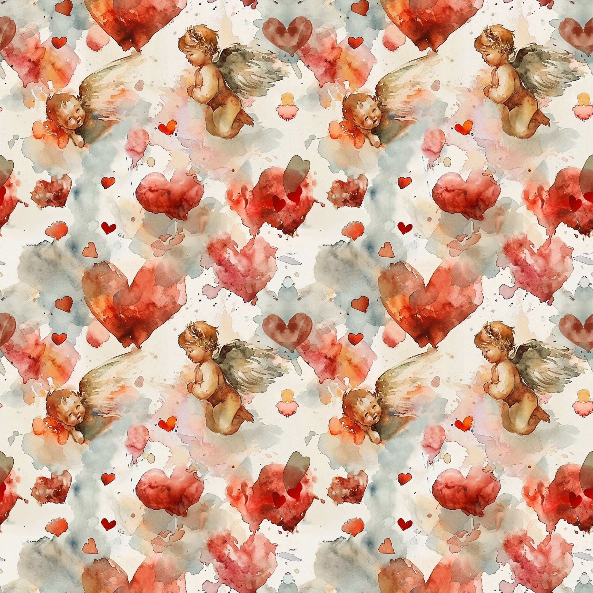 Cherub Hearts Pattern 12 Minky Fabric