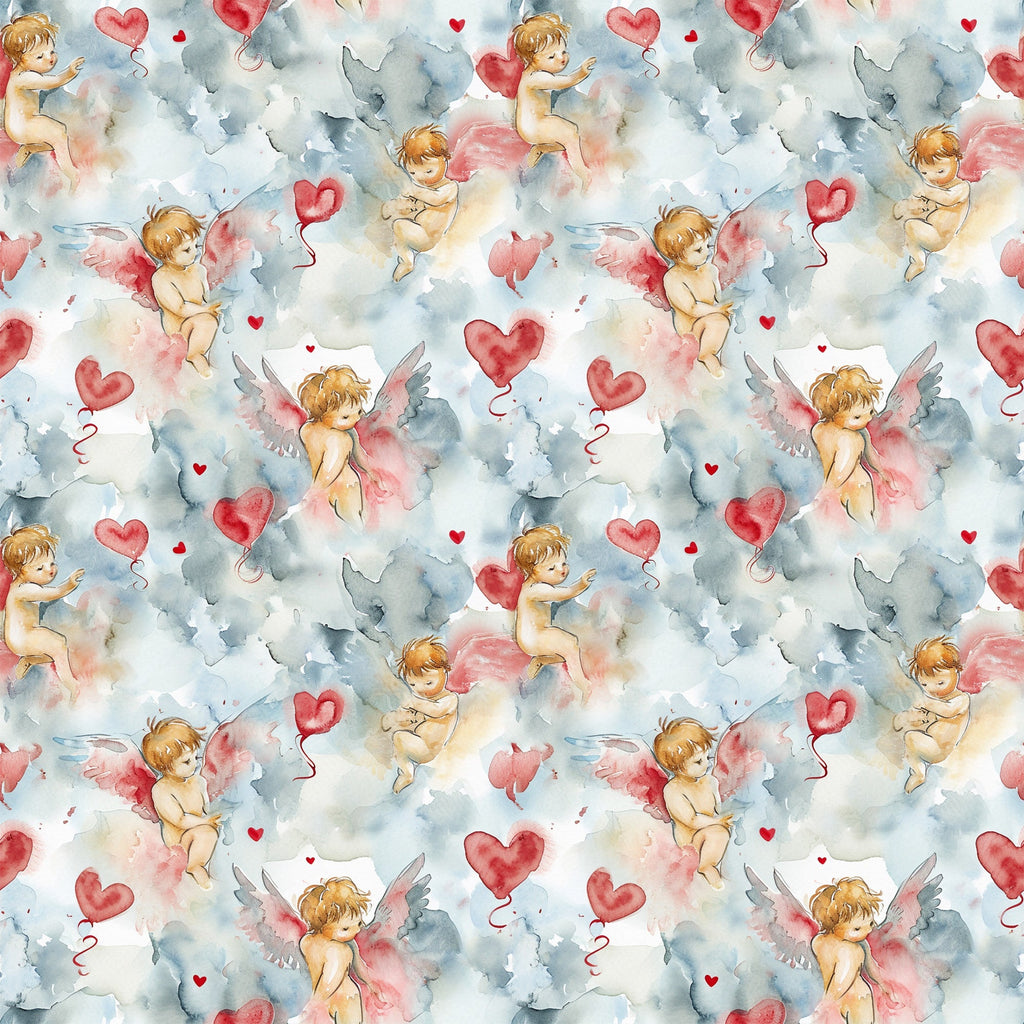 Cherub Hearts Pattern 2 Minky Fabric