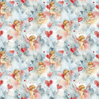 Cherub Hearts Pattern 2 Minky Fabric