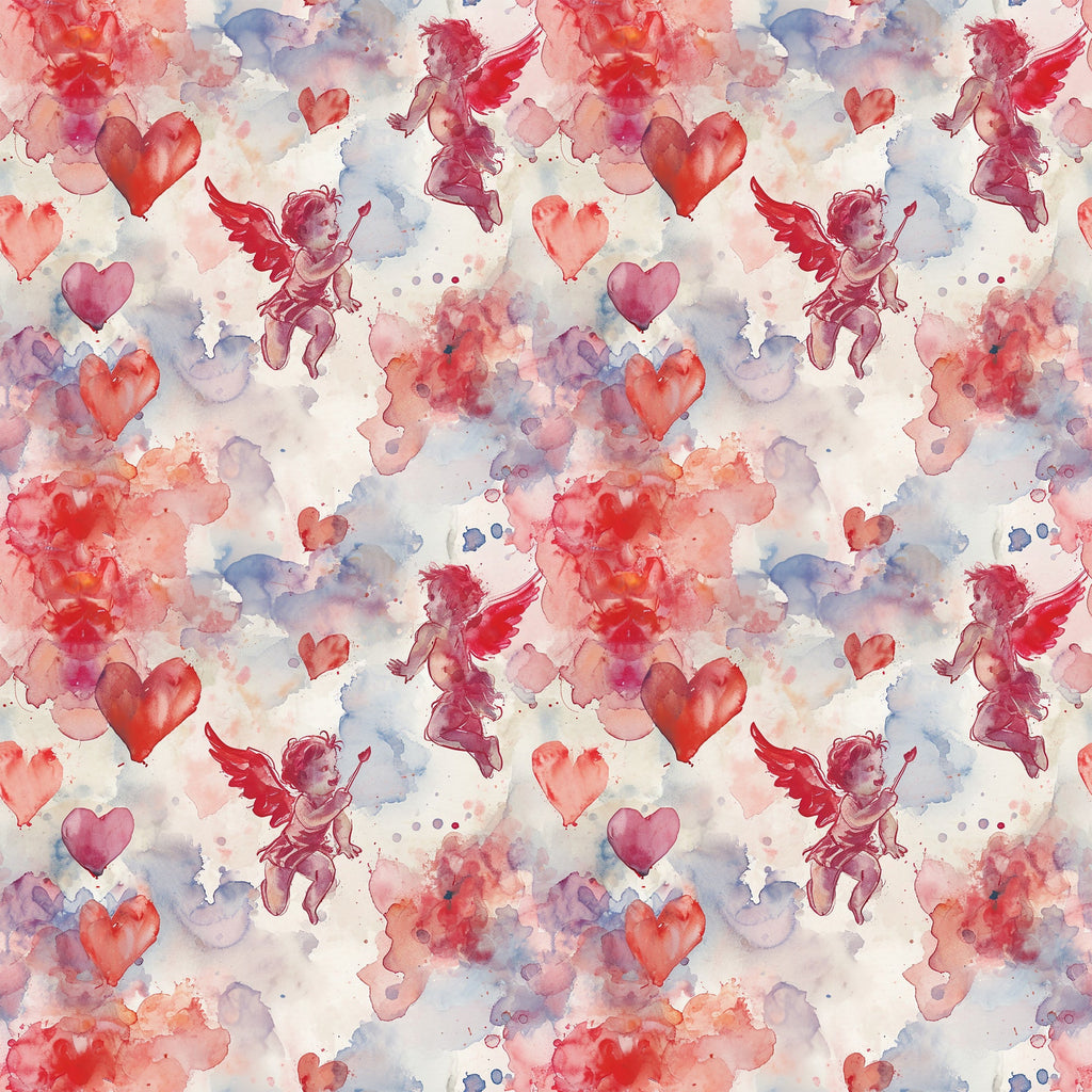 Cherub Hearts Pattern 3 Minky Fabric