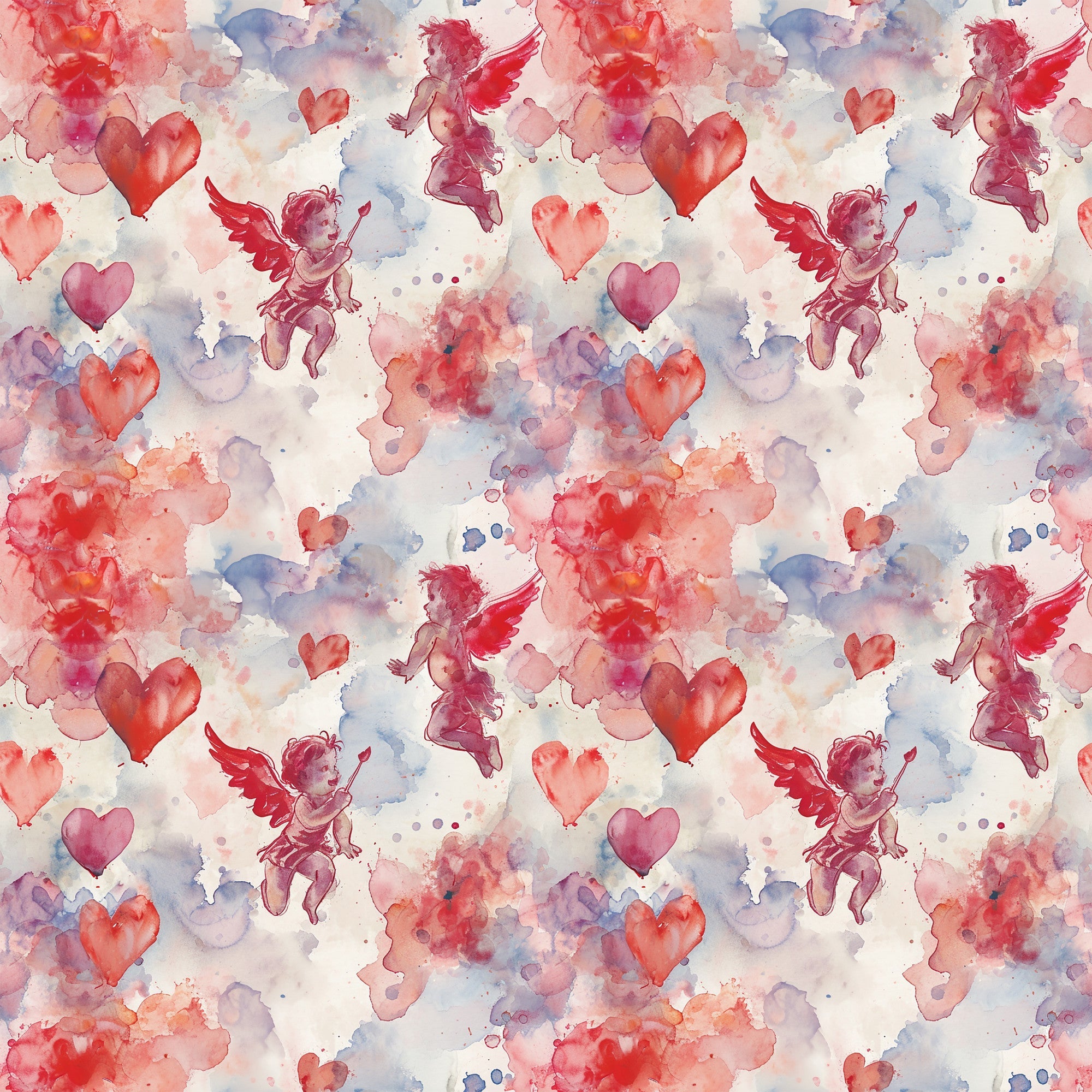 Cherub Hearts Pattern 3 Minky Fabric