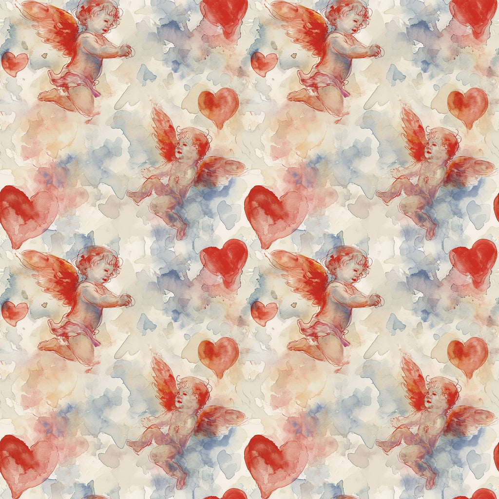 Cherub Hearts Pattern 4 Minky Fabric