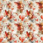 Cherub Hearts Pattern 5 Minky Fabric
